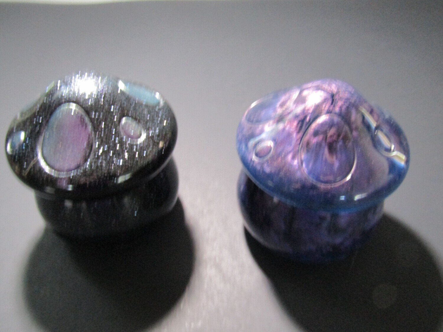 Purple or Black glitter Mushroom Trinket Containers