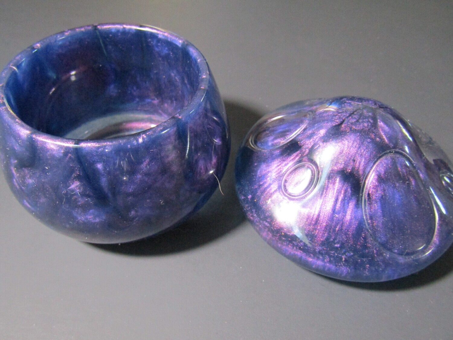 Purple or Black glitter Mushroom Trinket Containers