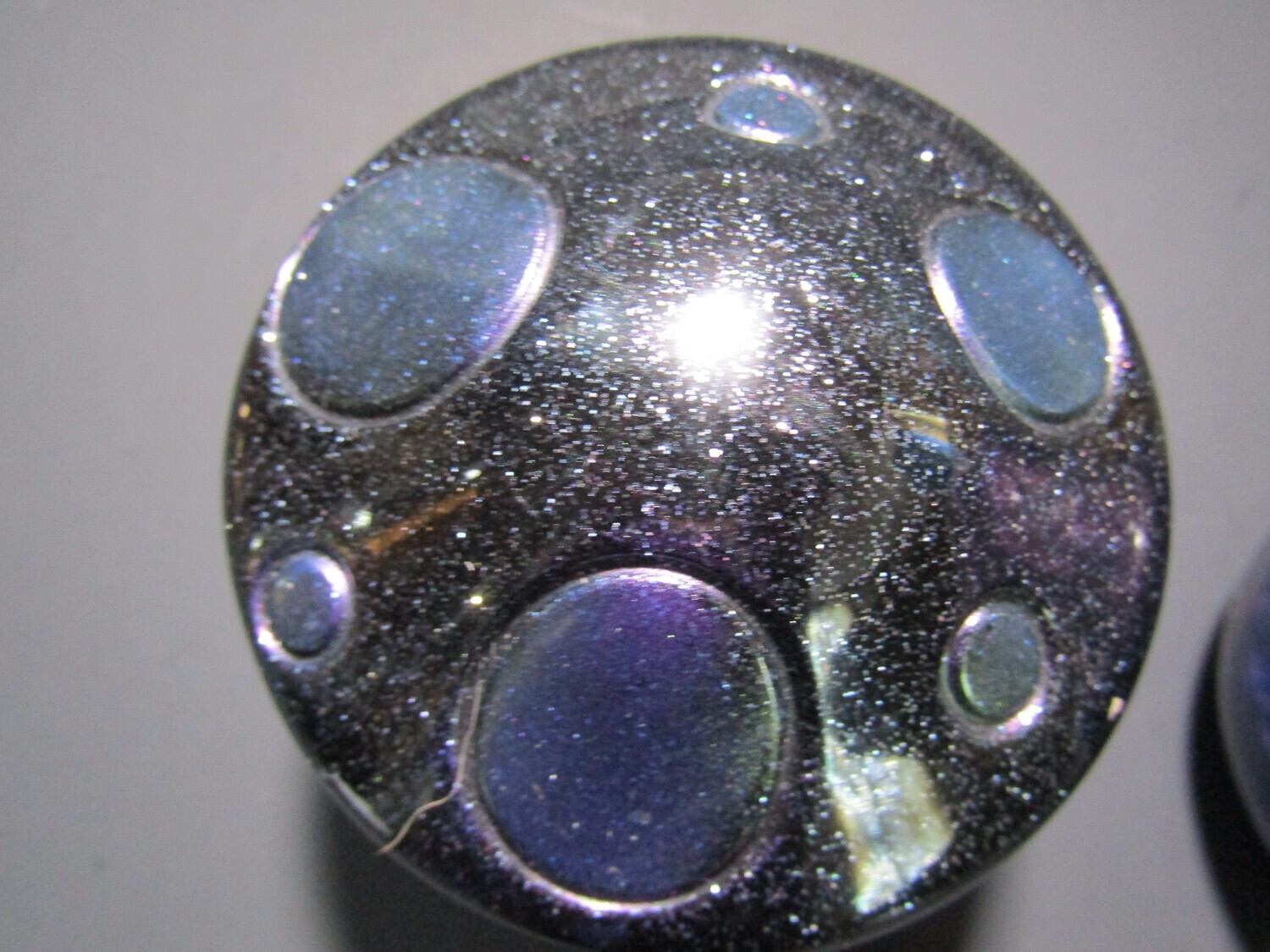 Purple or Black glitter Mushroom Trinket Containers