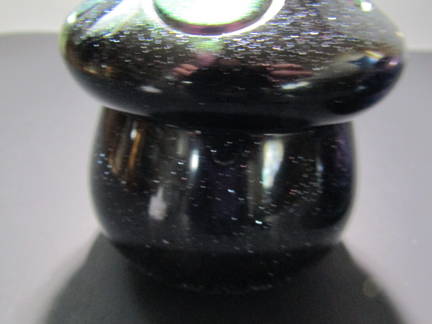 Purple or Black glitter Mushroom Trinket Containers