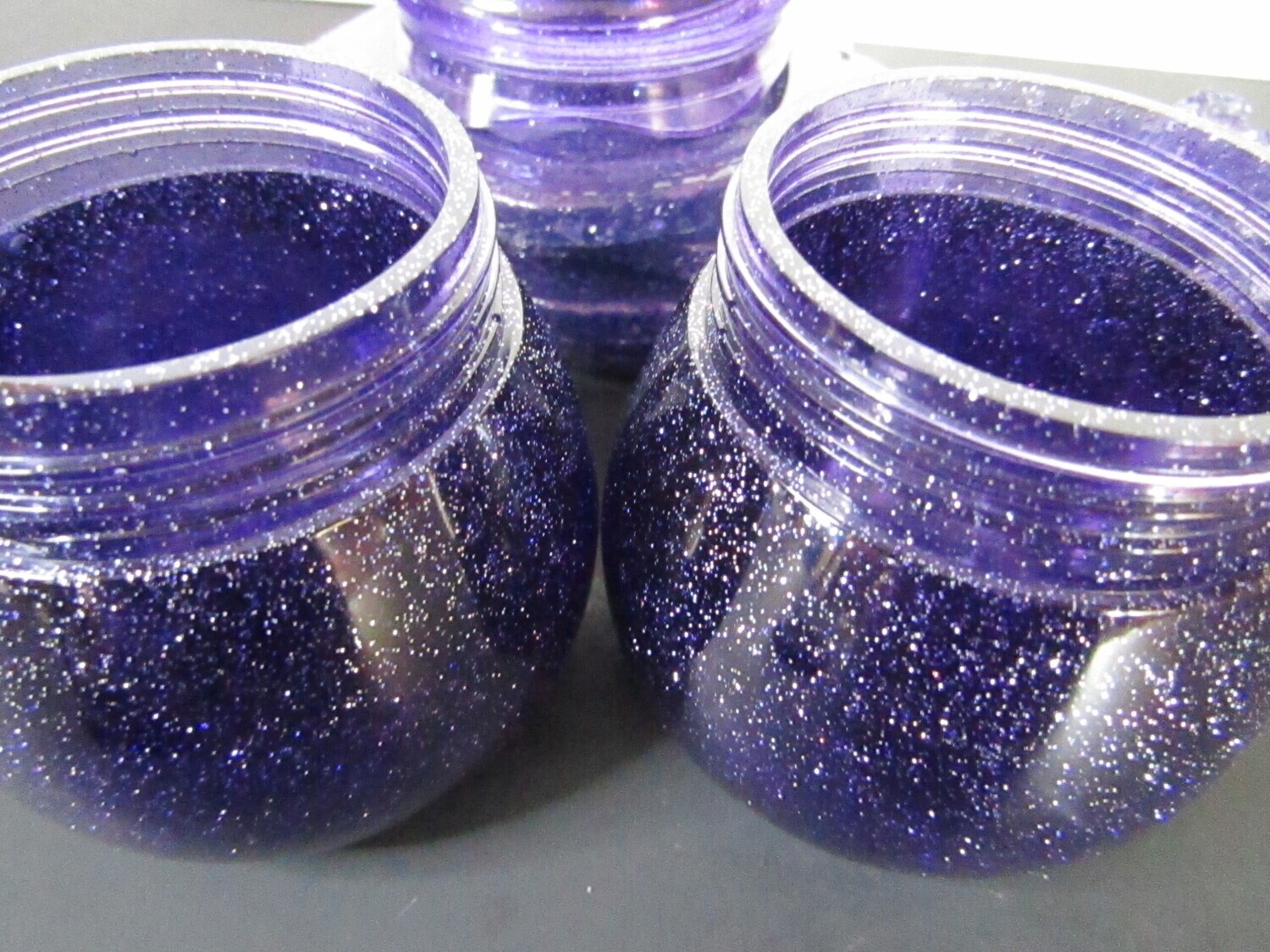 Deep Sparkle Purple Coaster Set and Trinket Jar