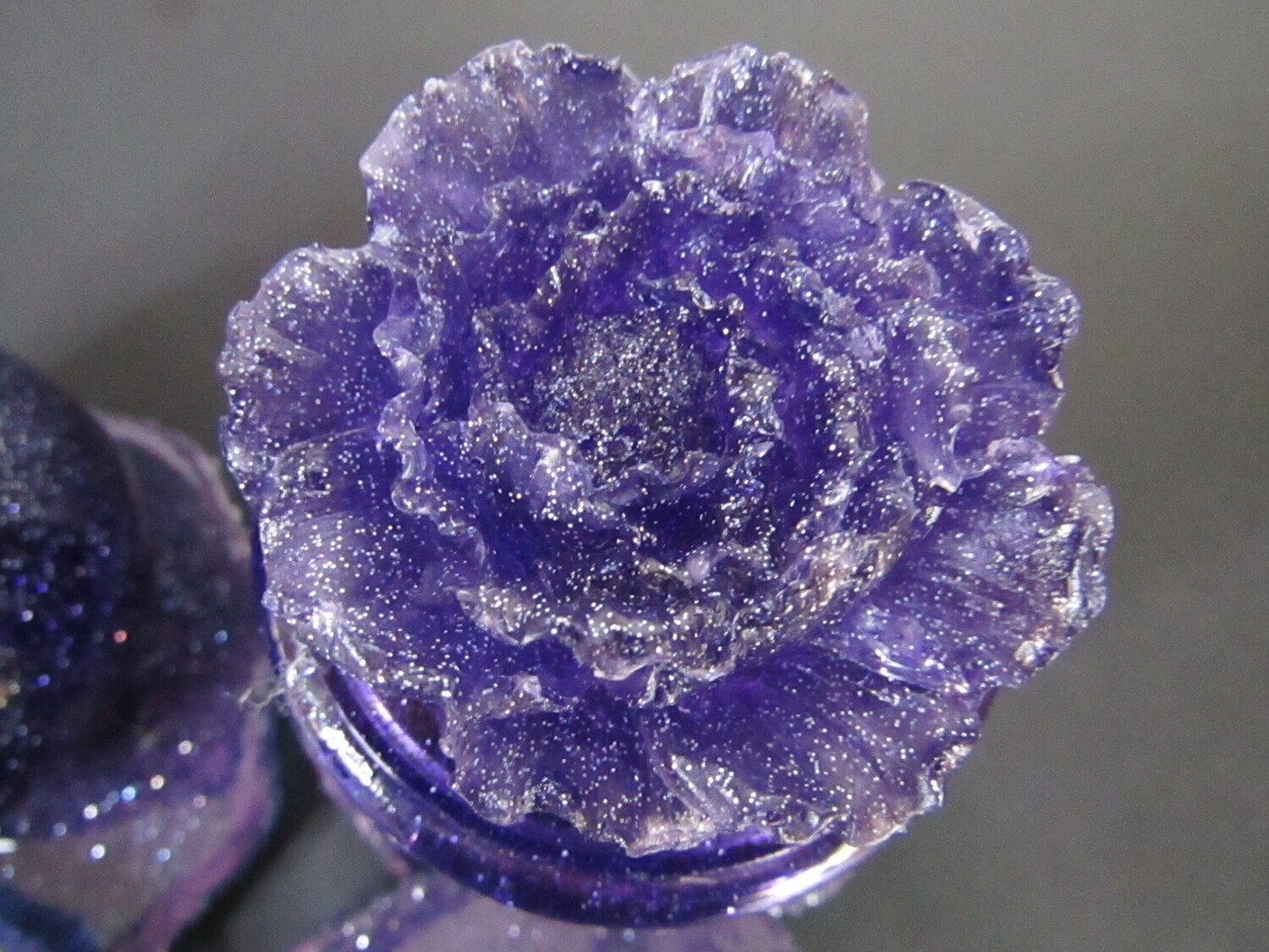 Deep Sparkle Purple Coaster Set and Trinket Jar
