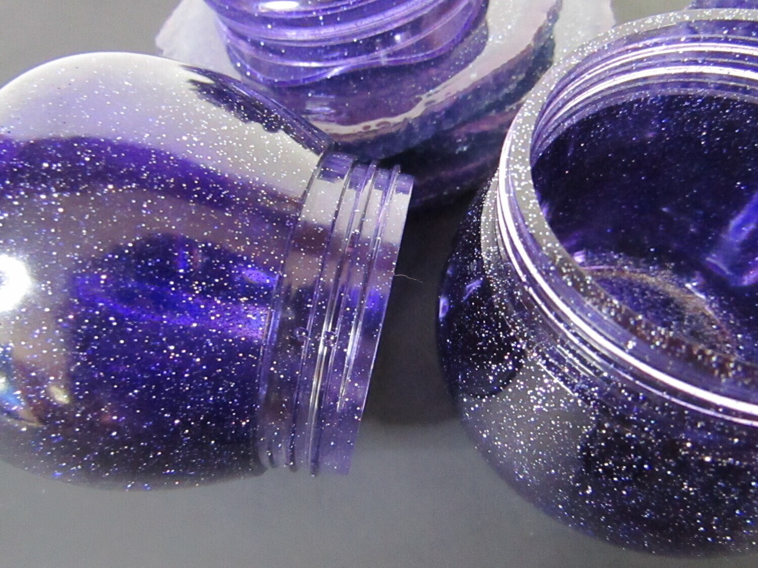 Deep Sparkle Purple Coaster Set and Trinket Jar