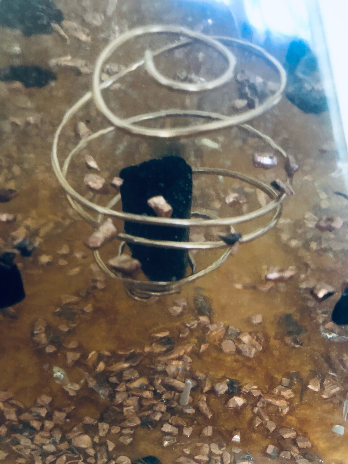 Black Onyx With Copper Accents Orgone Pyramid