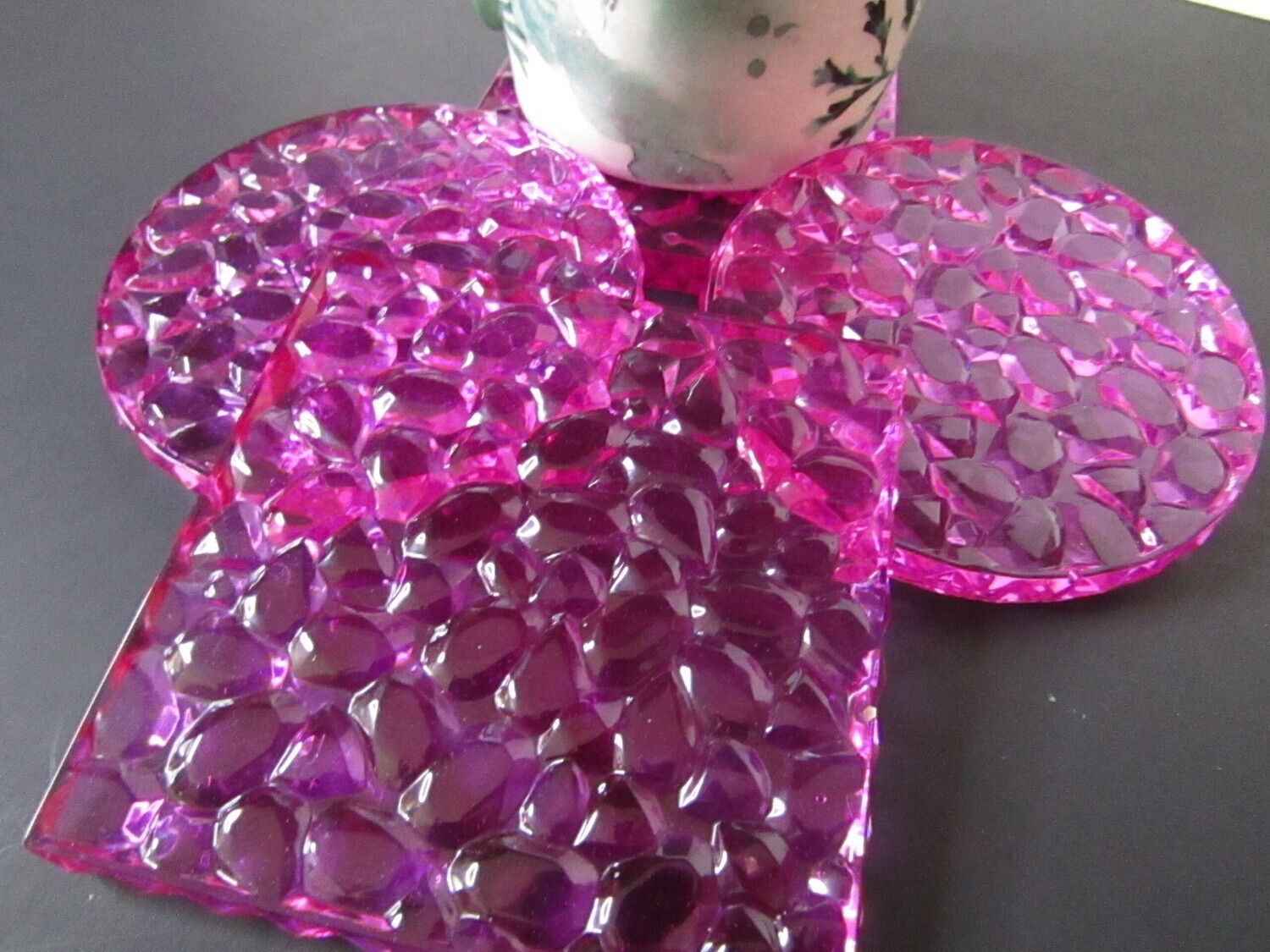 Pinkish Purple Bubble Coaster Set