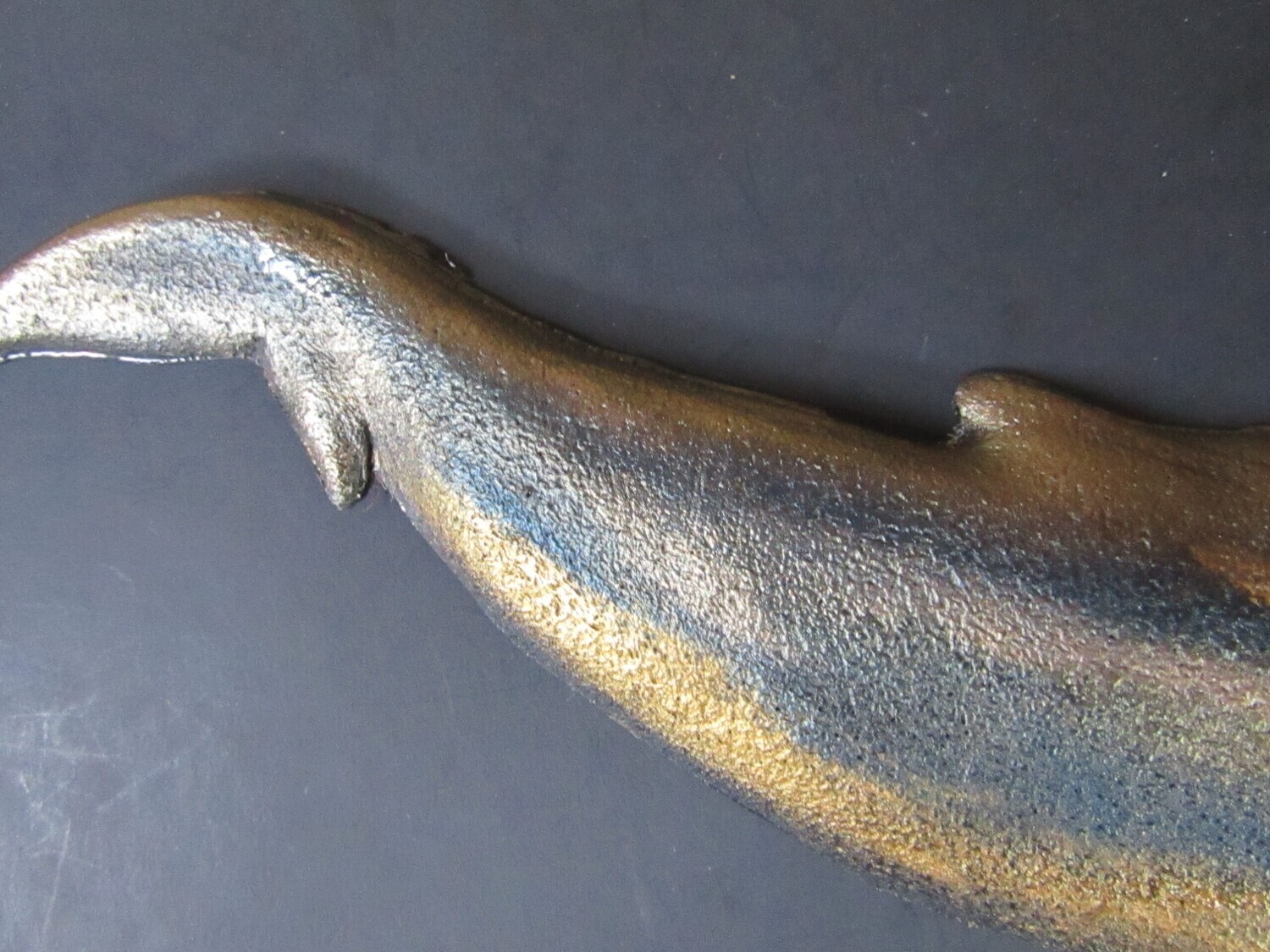 Golden Humpback Whale Wall Plaque