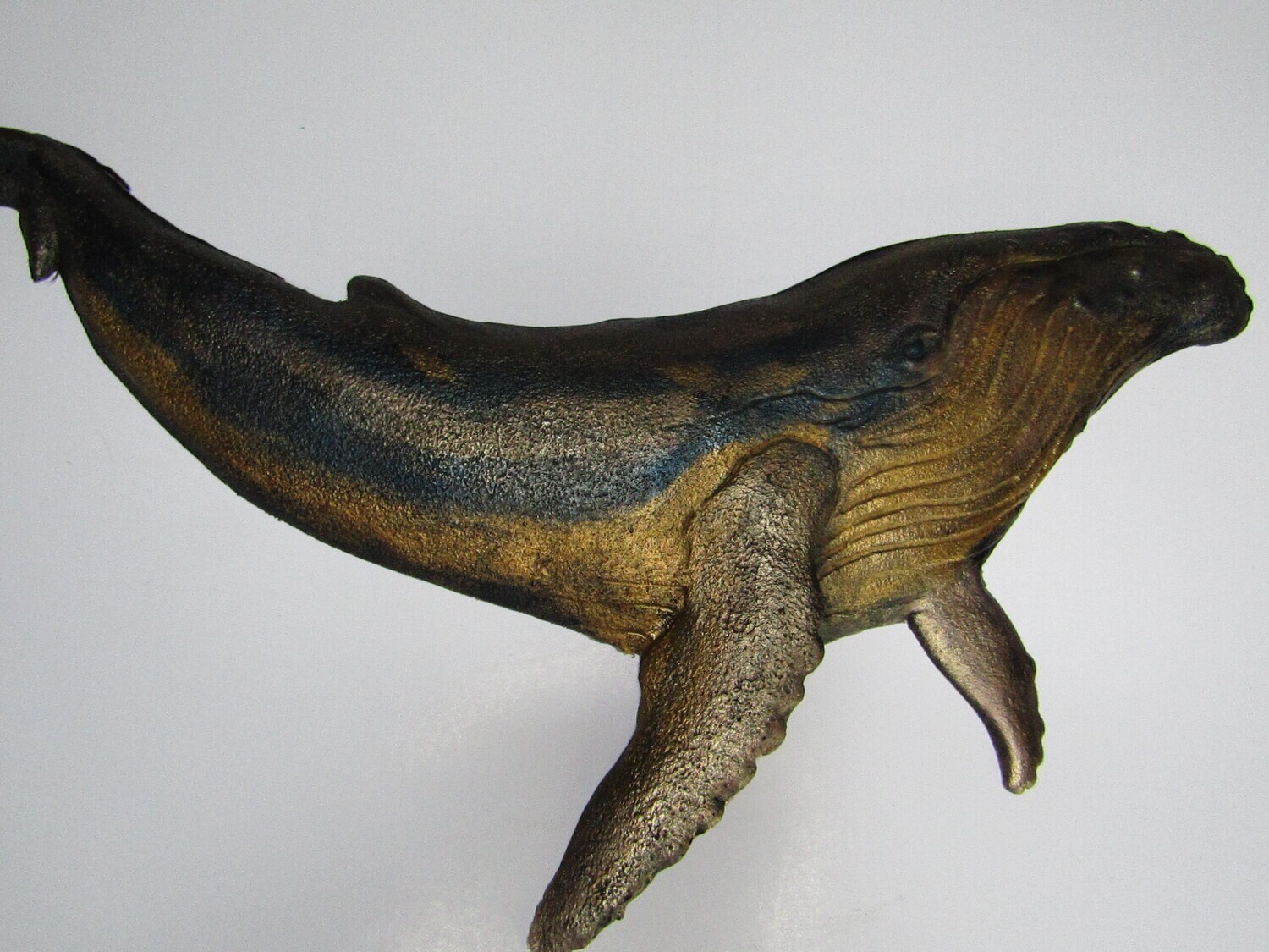 Golden Humpback Whale Wall Plaque
