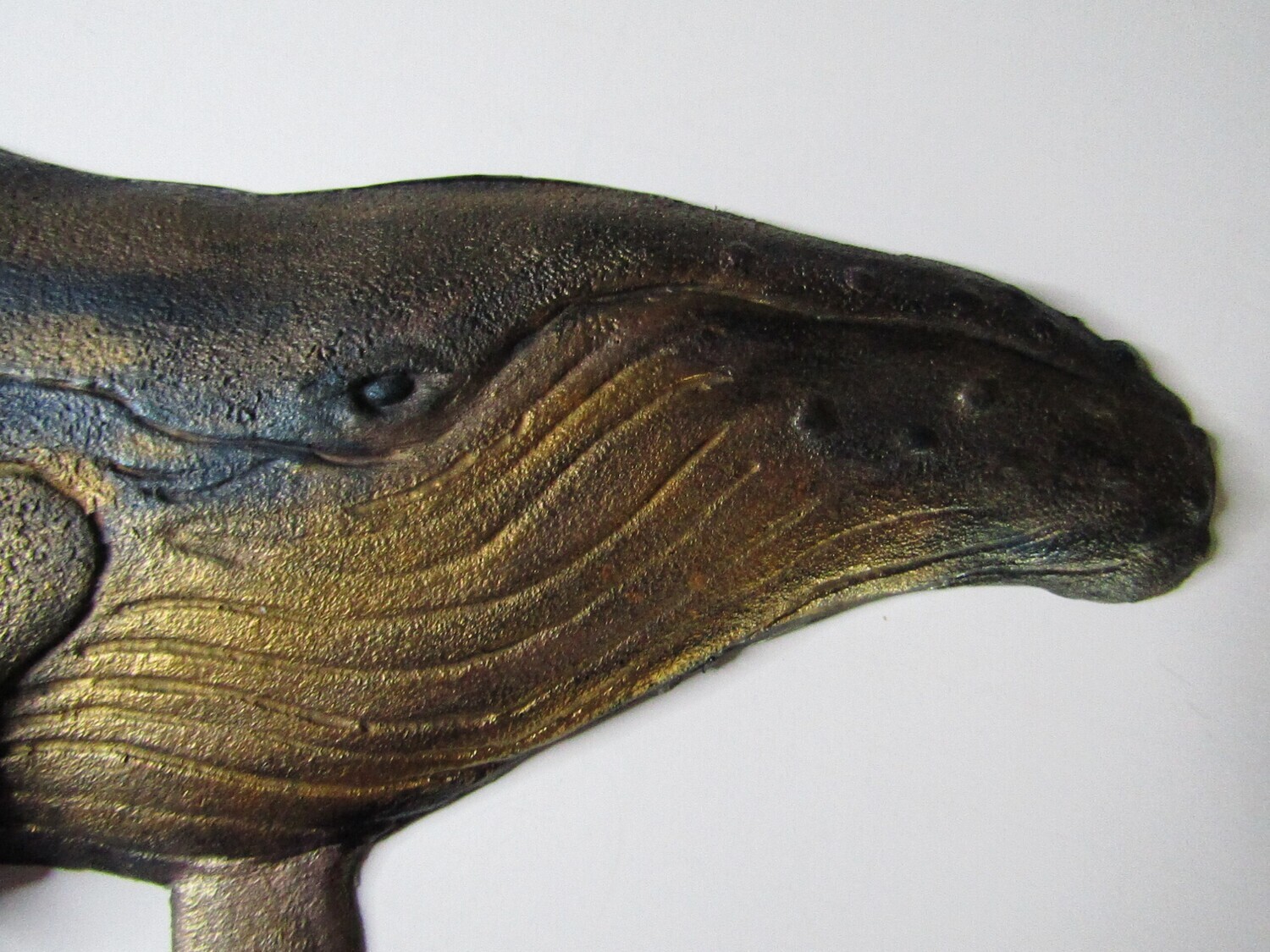 Golden Humpback Whale Wall Plaque