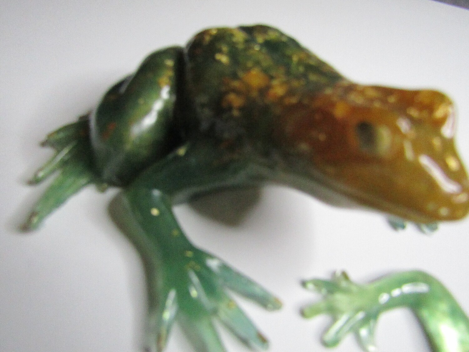 Golden Flake Green Frog and Lizard Resin set
