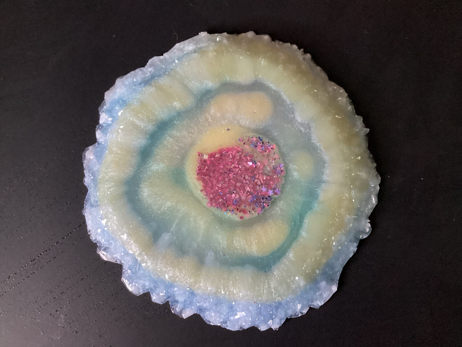 Soft Green Circles With A Soft Of Yellow Coasters