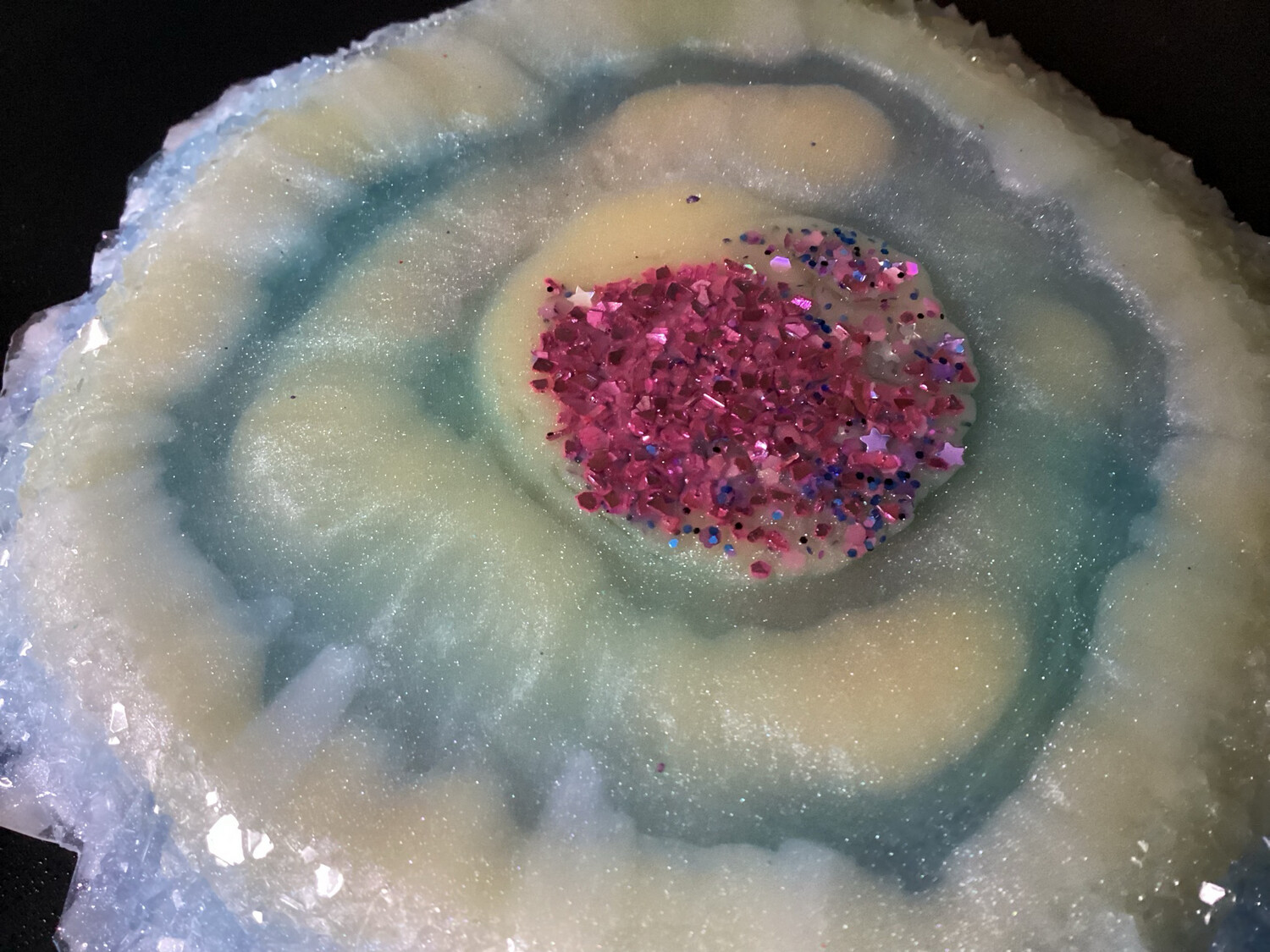 Soft Green Circles With A Soft Of Yellow Coasters