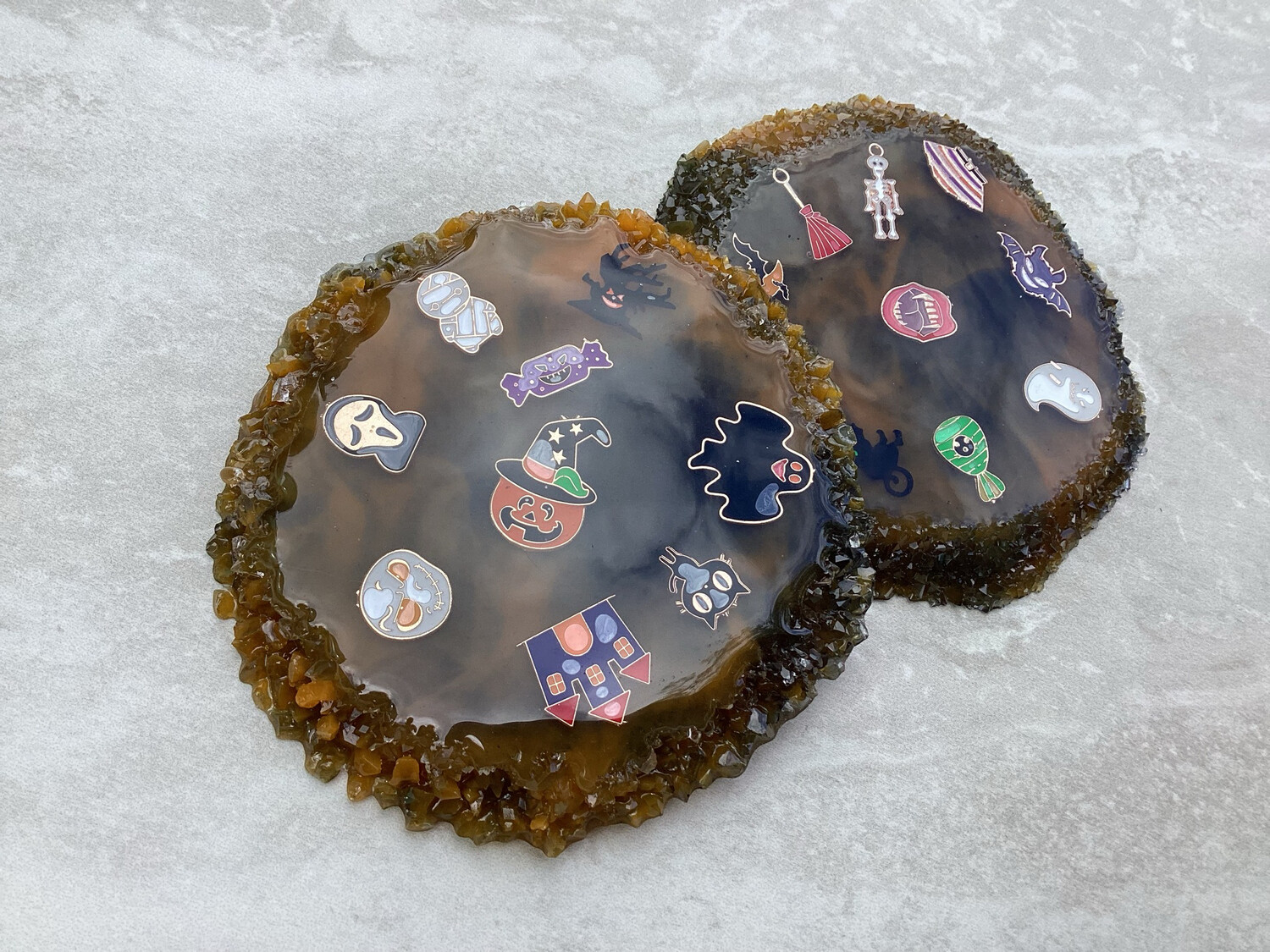 Halloween Turtles With Coaster Decor
