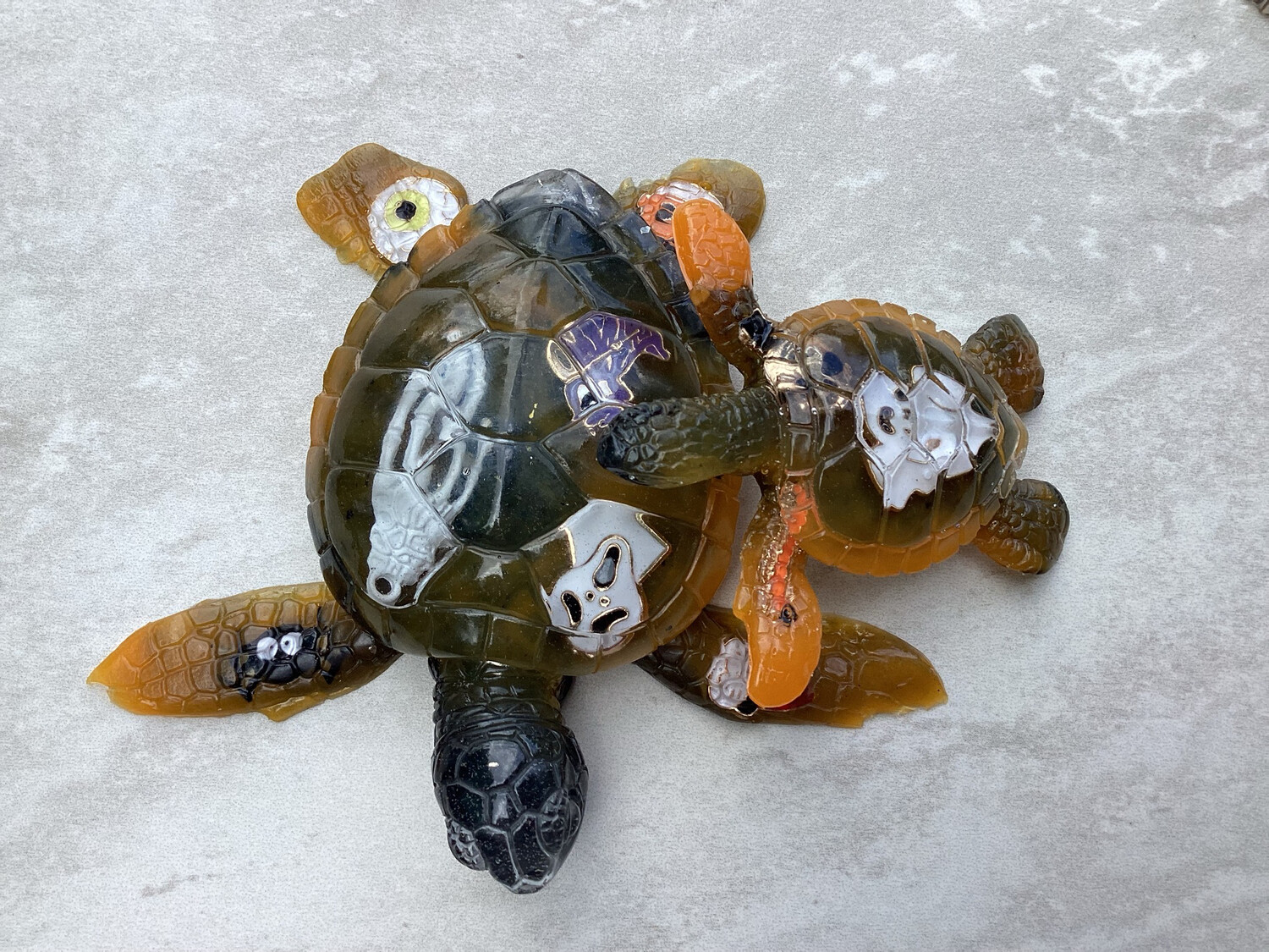 Halloween Turtles With Coaster Decor