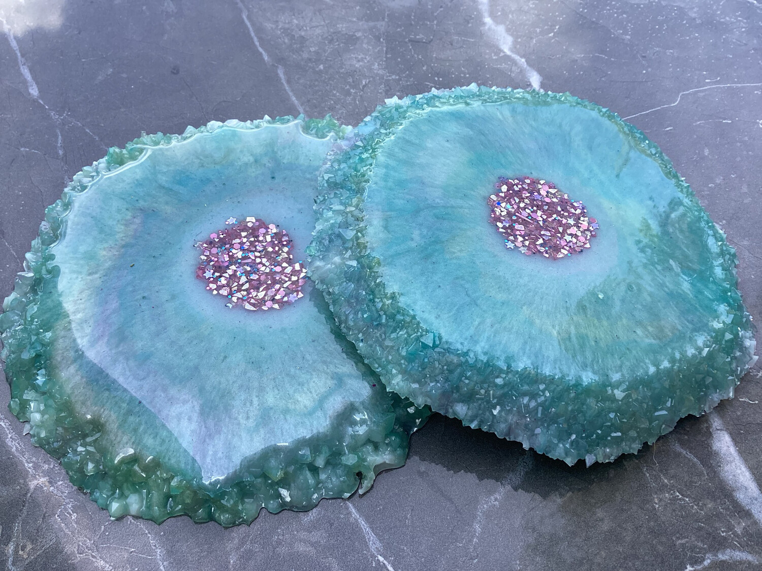 Minty Fresh Green Decor Coasters