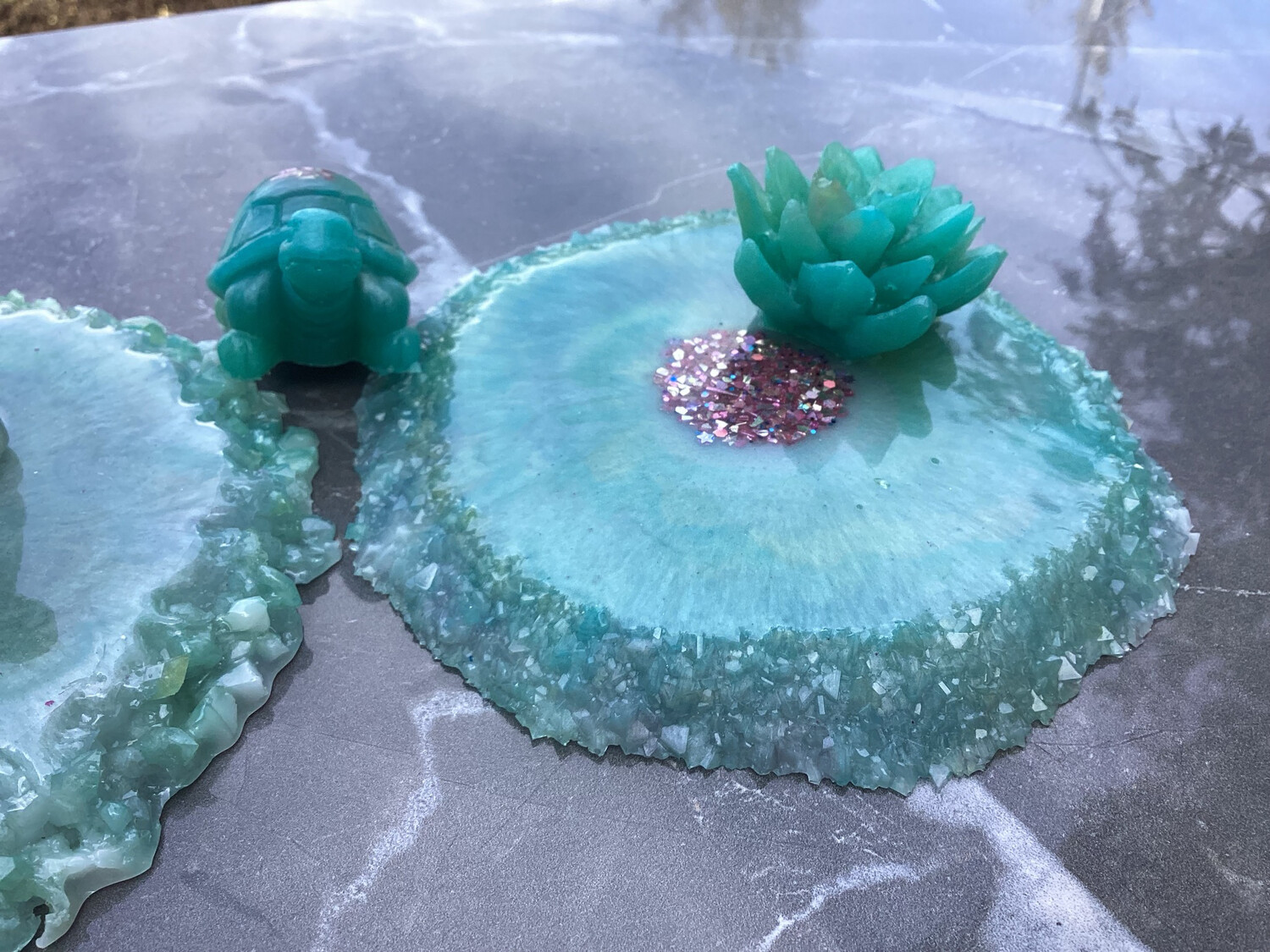 Minty Fresh Green Decor Coasters