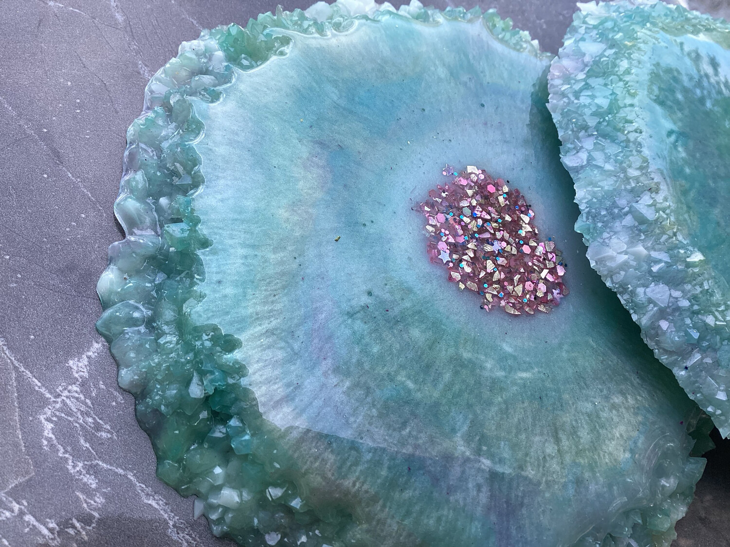 Minty Fresh Green Decor Coasters