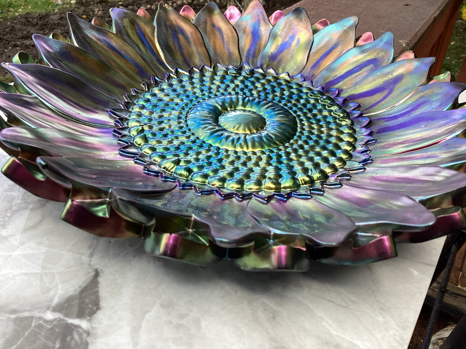 Dark Shades Flower Resin Bowl