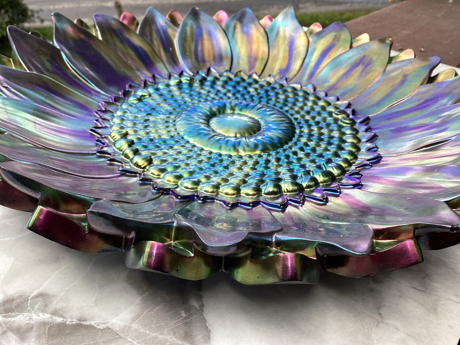 Dark Shades Flower Resin Bowl