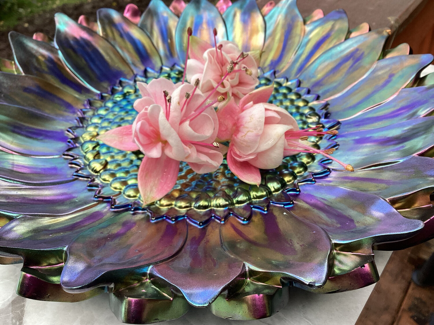 Dark Shades Flower Resin Bowl
