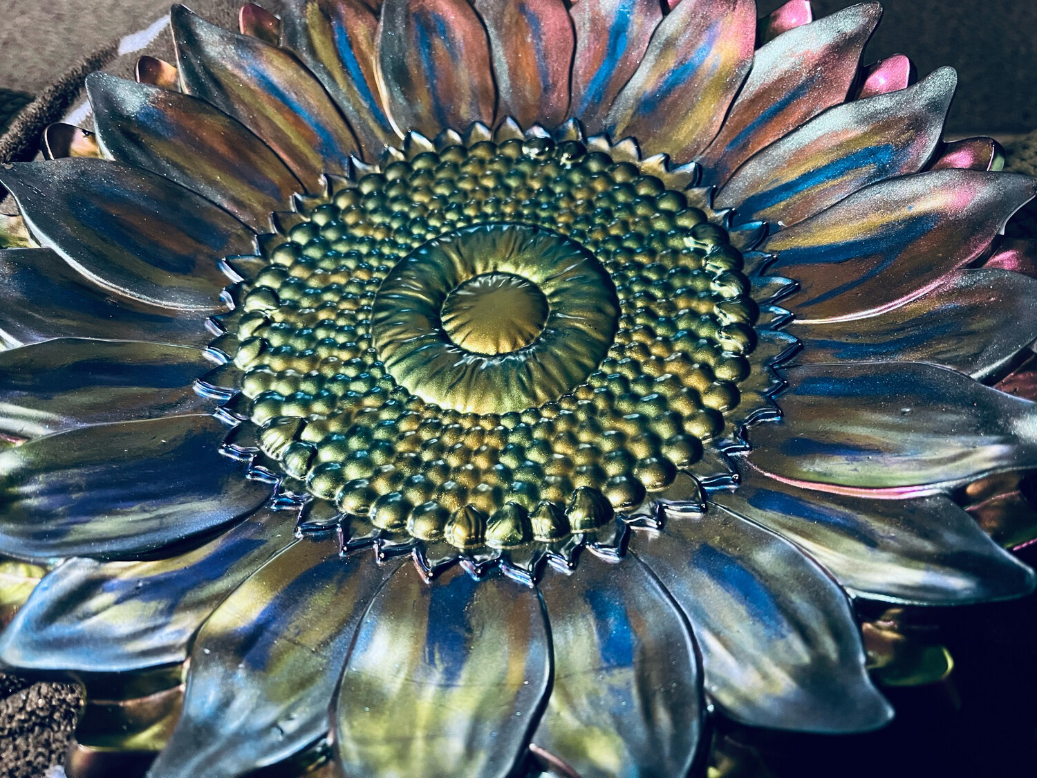 Dark Shades Flower Resin Bowl