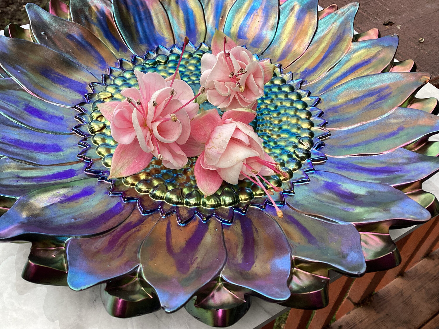 Dark Shades Flower Resin Bowl