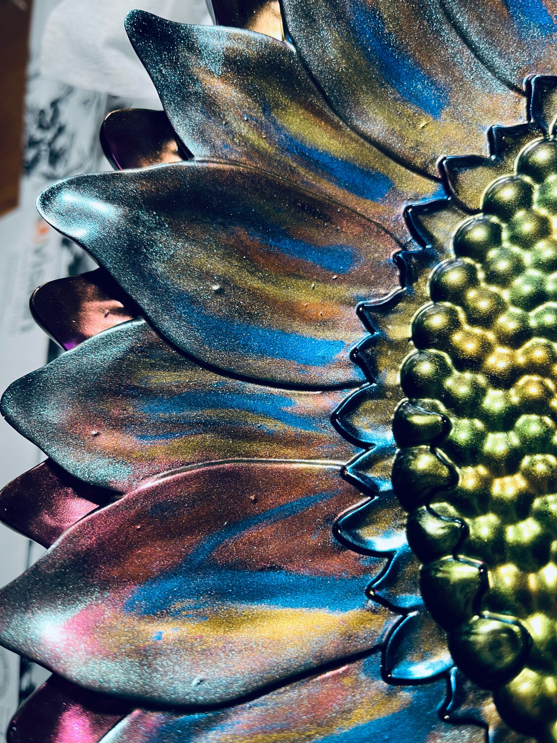 Dark Shades Flower Resin Bowl