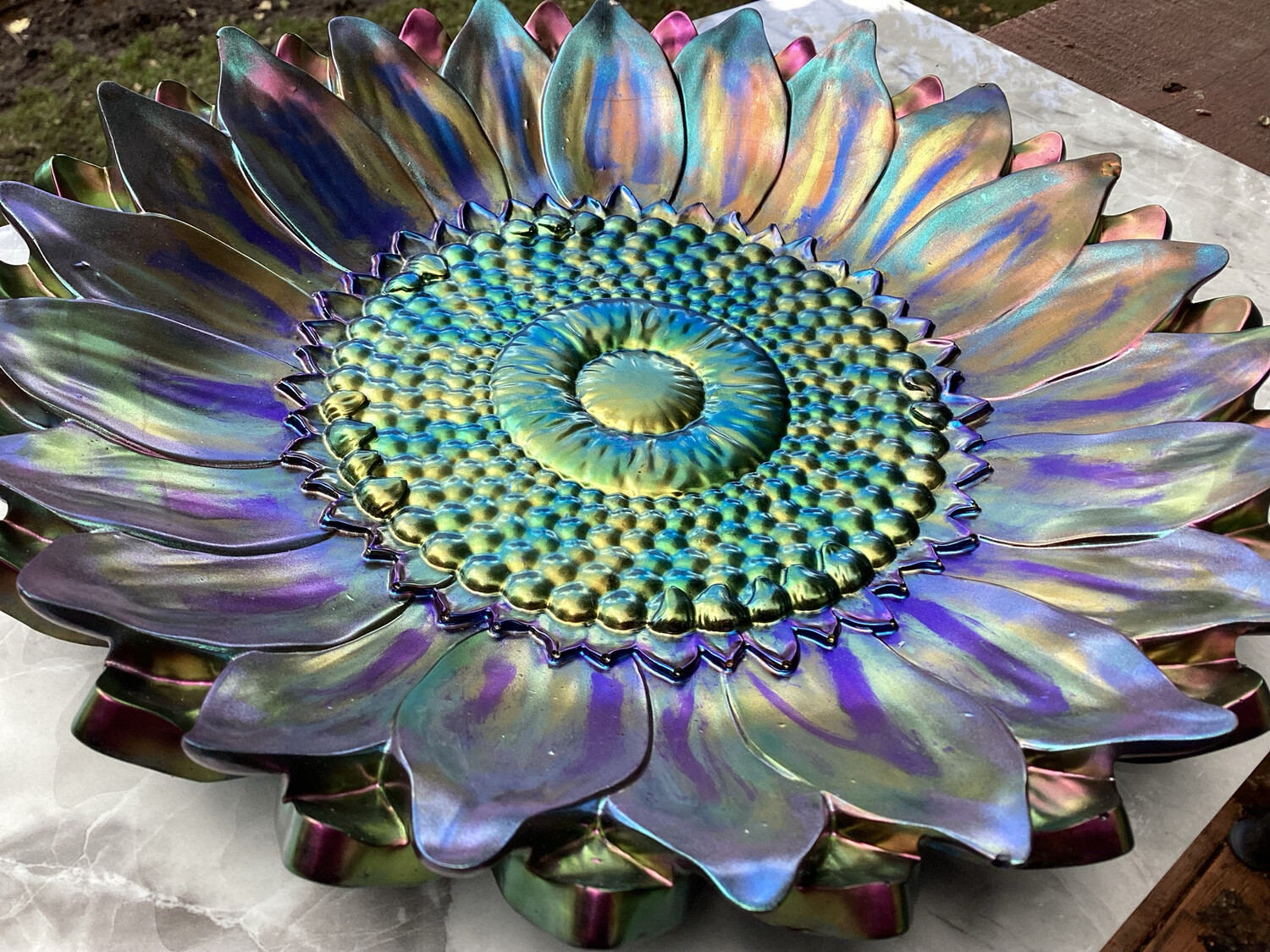 Dark Shades Flower Resin Bowl