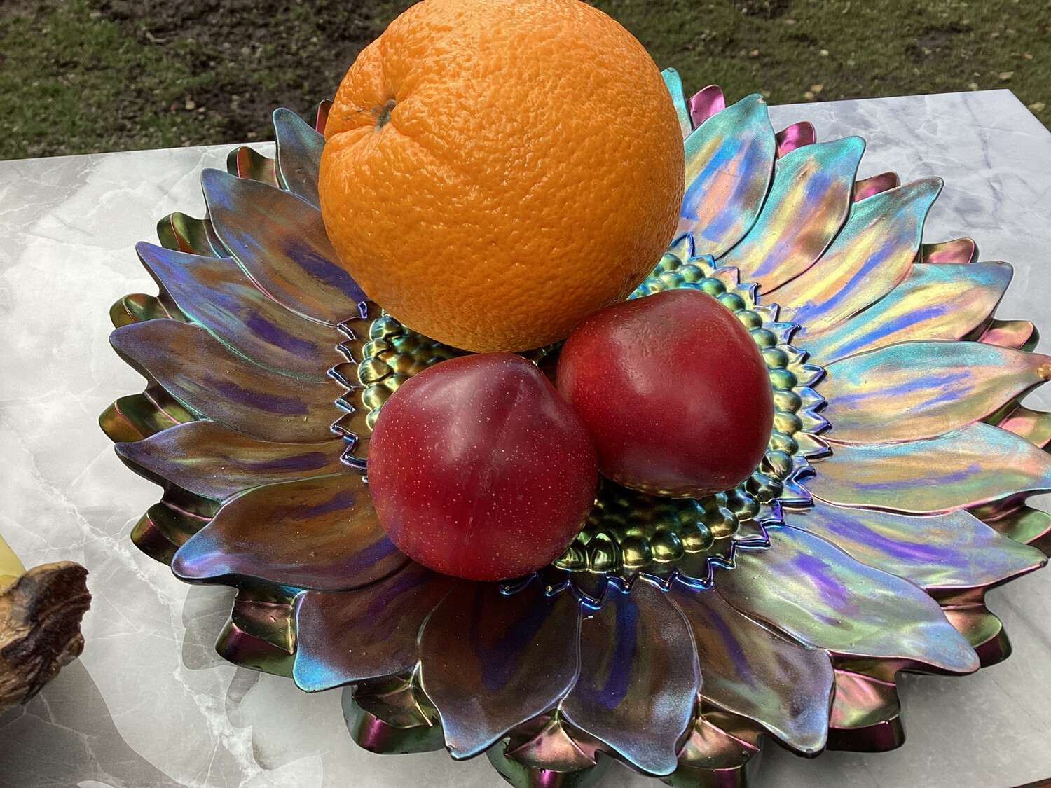 Dark Shades Flower Resin Bowl