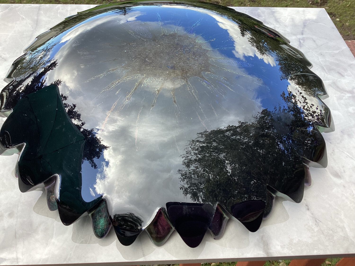 Dark Shades Flower Resin Bowl
