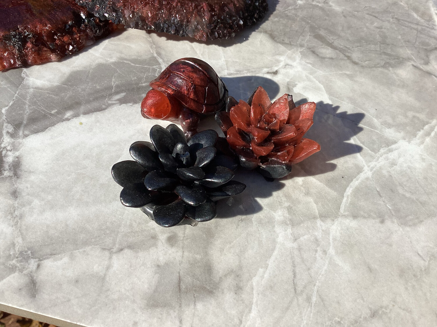 Deep Burgundy Red Decor Coaster Set