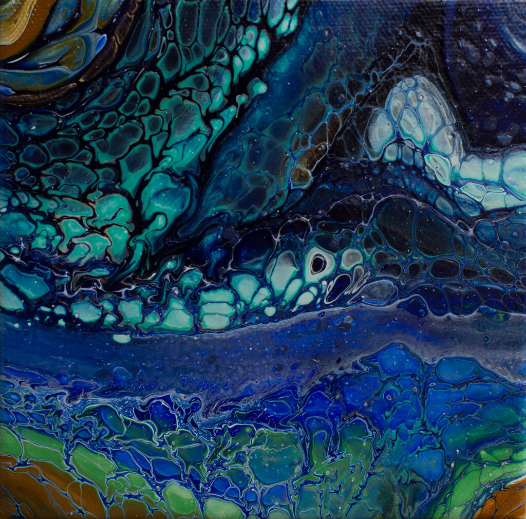 Waves in the Cove 6" x 6"