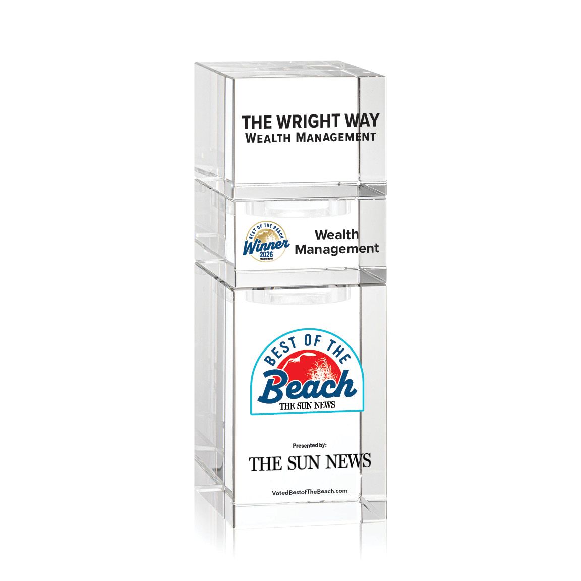 Crystal Winner's Award - Stackable Tower
