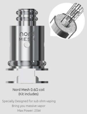 Smok Nord 0.6 Ohm Mesh Yedek Coil – (5’li Paket)