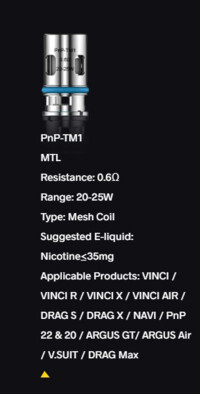Voopoo PNP TM1 0.6 Ohm Coil (5'li Paket)