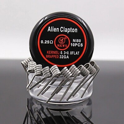 Alien Clapton 0.25 Ohm Ni80 Hazır Sarılı Tel (10 Adet)