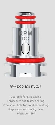 ​Smok Rpm 0.8 Ohm DC MTL Yedek Coil – (5’li Paket)