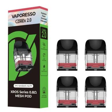 Vaporesso XROS 0.8 Ohm Kartuş COREX 2.0 - (4'lü Paket) Vaporesso XROS 0.8 Ohm Kartuş COREX 2.0 - (4'lü Paket)