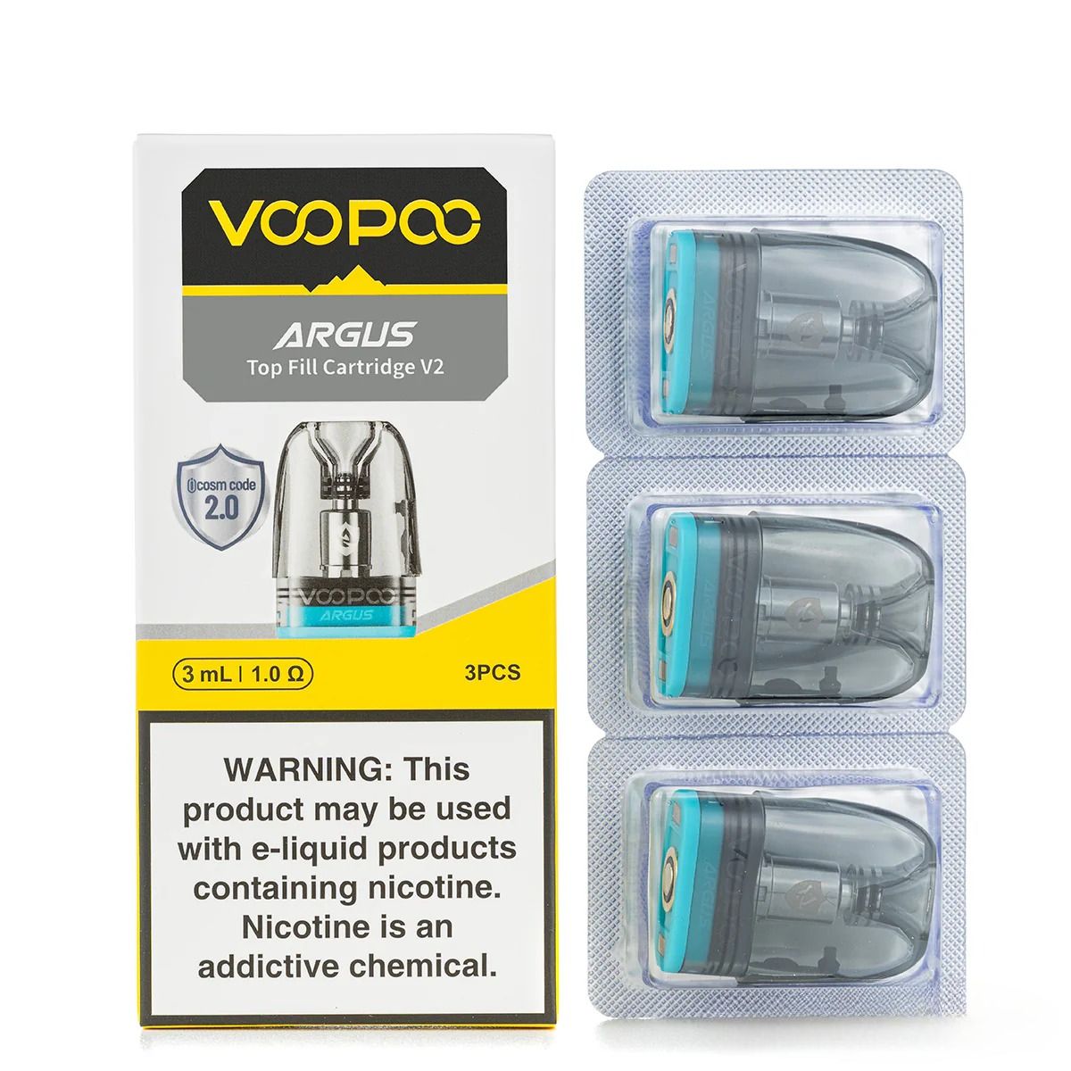 Voopoo Argus Pod V2 1.0 Ohm Kartuş 3ml - (3&#39;lü Paket)