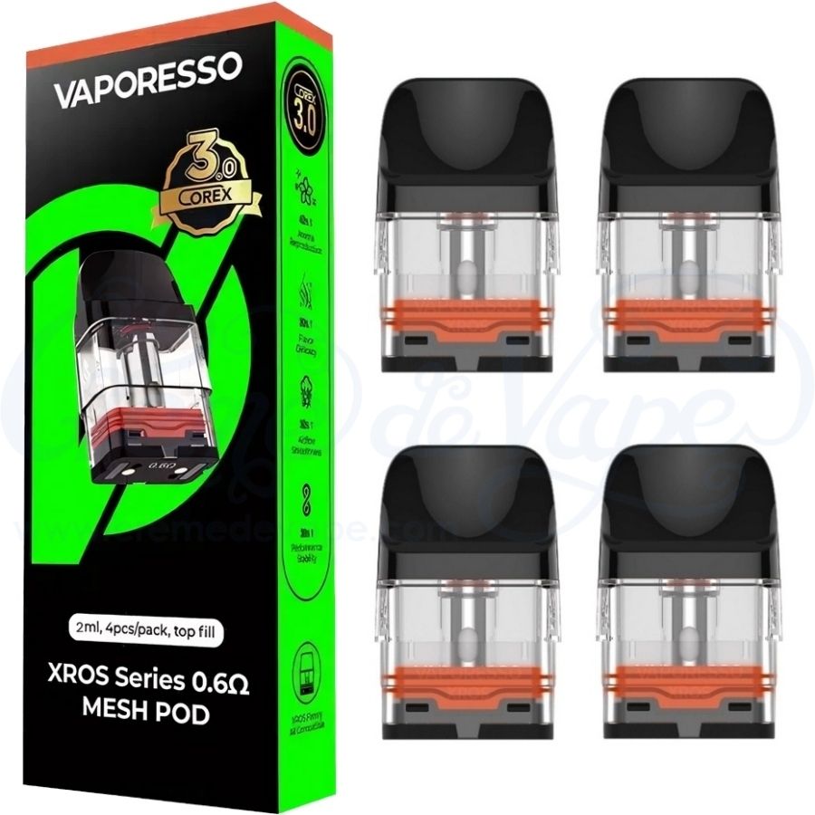 Vaporesso XROS 0.6 Ohm Kartuş COREX 3.0 - (4'lü Paket) (2ml)