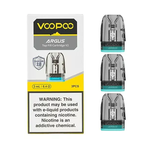 Voopoo Argus Pod V2 0.4 Ohm Kartuş 3ml - (3'lü Paket) Voopoo Argus Pod V2 0.4 Ohm Kartuş 3ml - (3'lü Paket)