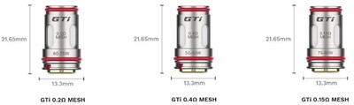 Vaporesso GTi 0.15 Dual Mesh Yedek Coil - (5'li paket)