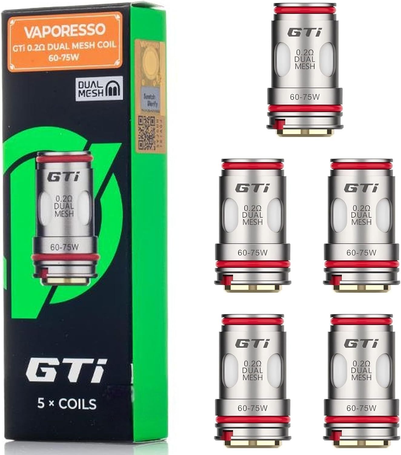 Vaporesso GTi 0.2 Ohm Dual Mesh Yedek Coil - (5'li paket)