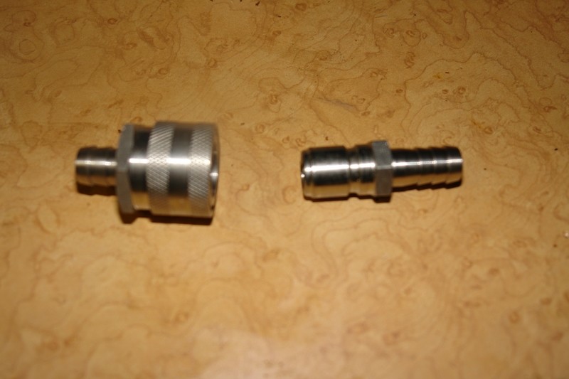 Stainless Steel Female Quick Disconnect  with 1/2" barb