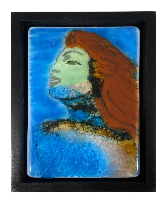 Ascending Sea Nymph - Fused Glass Wall Art