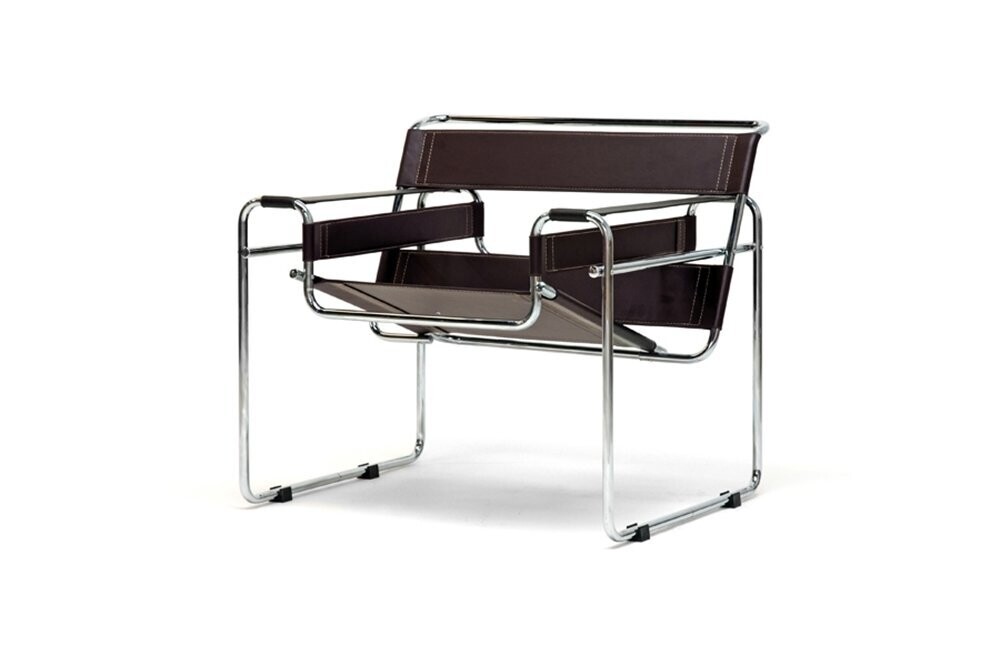 BAXTON STUDIO JERICHO BROWN LEATHER ACCENT CHAIR