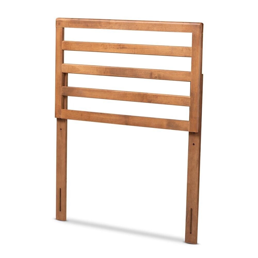 BAXTON STUDIO AKEMI MODERN AND CONTEMPORARY ASH WALNUT FINISHED WOOD TWIN SIZE HEADBOARD