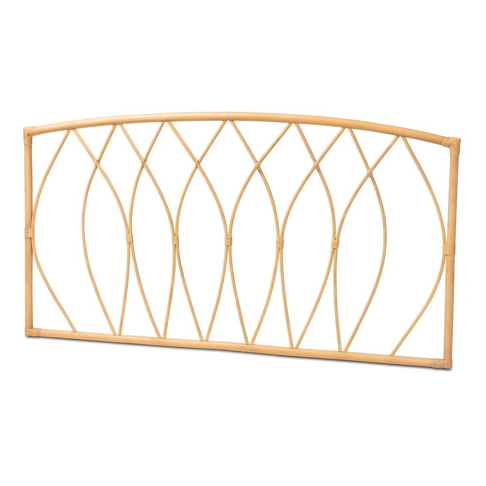 BAXTON STUDIO HALIA MODERN BOHEMIAN NATURAL BROWN RATTAN QUEEN SIZE WALL-MOUNT HEADBOARD

Item #: 0681B-Rattan-HB-Queen