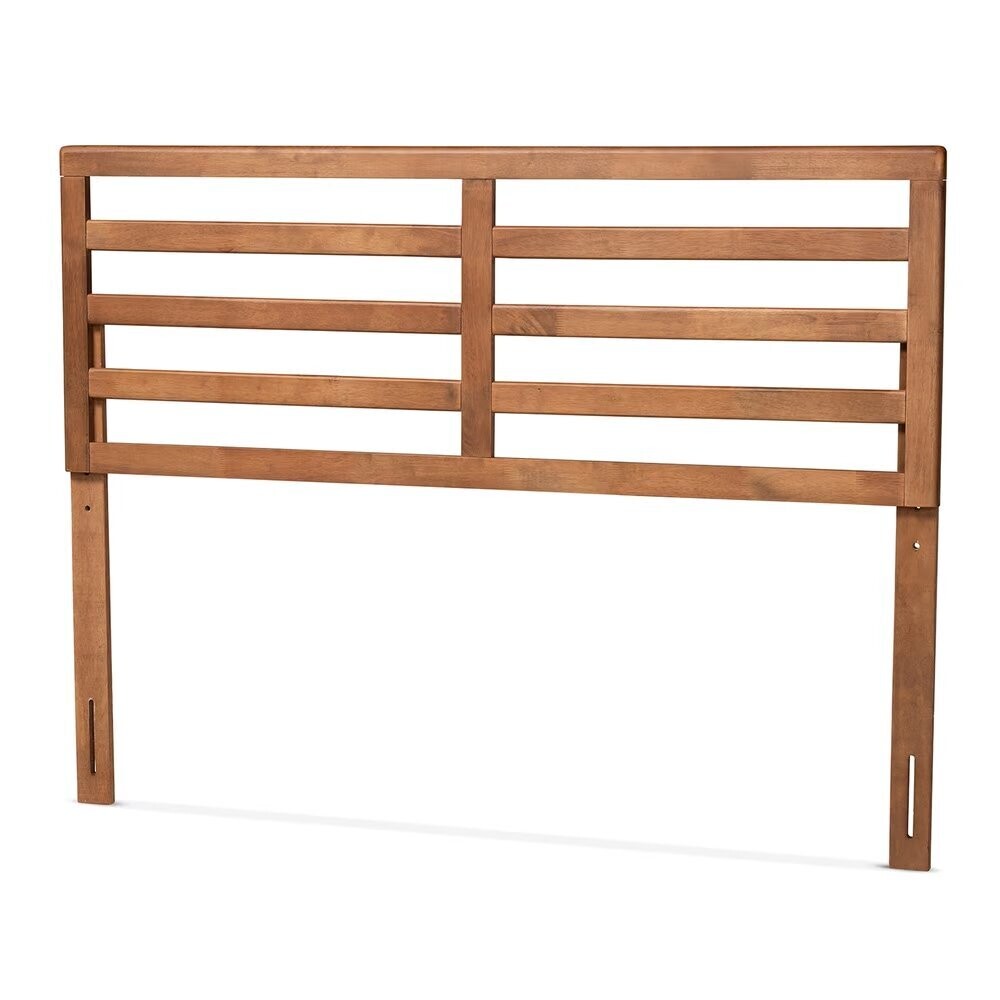 BAXTON STUDIO AKEMI MODERN AND CONTEMPORARY ASH WALNUT FINISHED WOOD QUEEN SIZE HEADBOARD