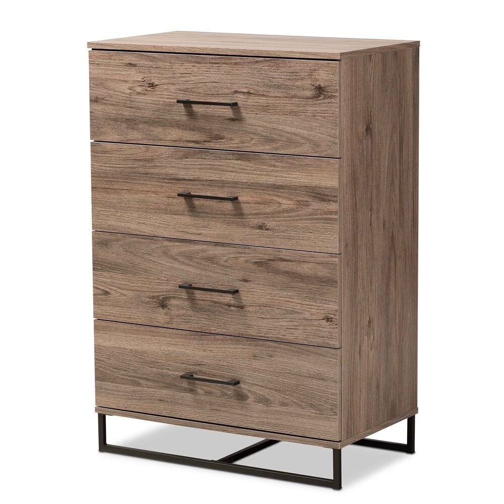 BAXTON STUDIO DAXTON MODERN AND CONTEMPORARY RUSTIC OAK FINISHED WOOD 4-DRAWER STORAGE CHEST

Item #: DC 9070-ZZ-Rustic Oak-4DW-Chest