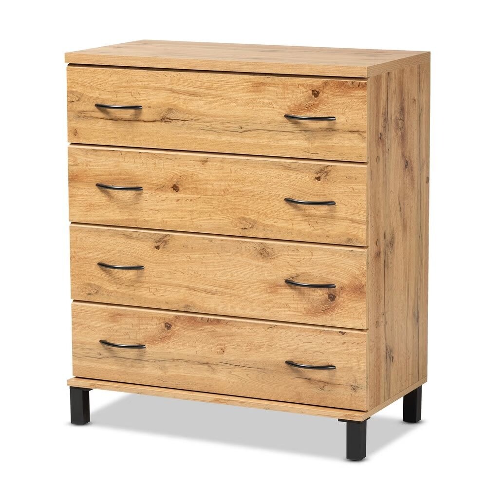 BAXTON STUDIO MAISON MODERN AND CONTEMPORARY WOTAN OAK BROWN FINISHED WOOD 4-DRAWER STORAGE CHEST

Item #: BR888024-Wotan Oak
